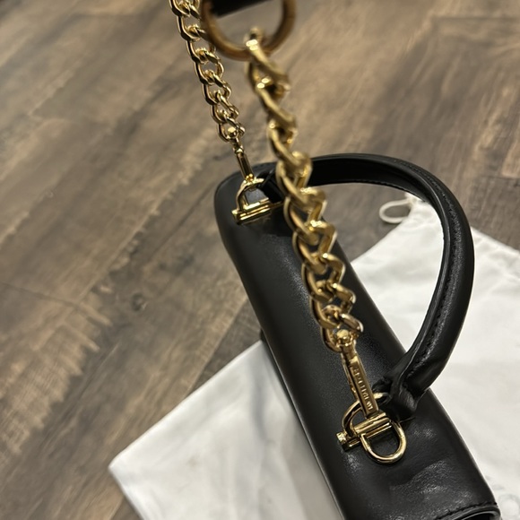 Michael Kora Black & Gold Leather Messenger Bag - Picture 14 of 17